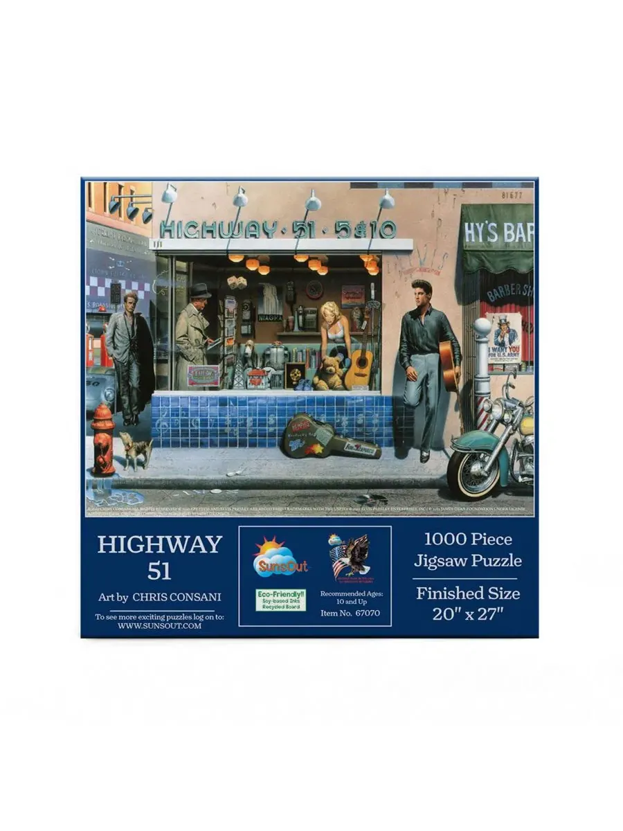 Пазл 1000 элементов Highway 51 SunsOut, 51 x 69 см — изображение 3 из 4, нет цвета
