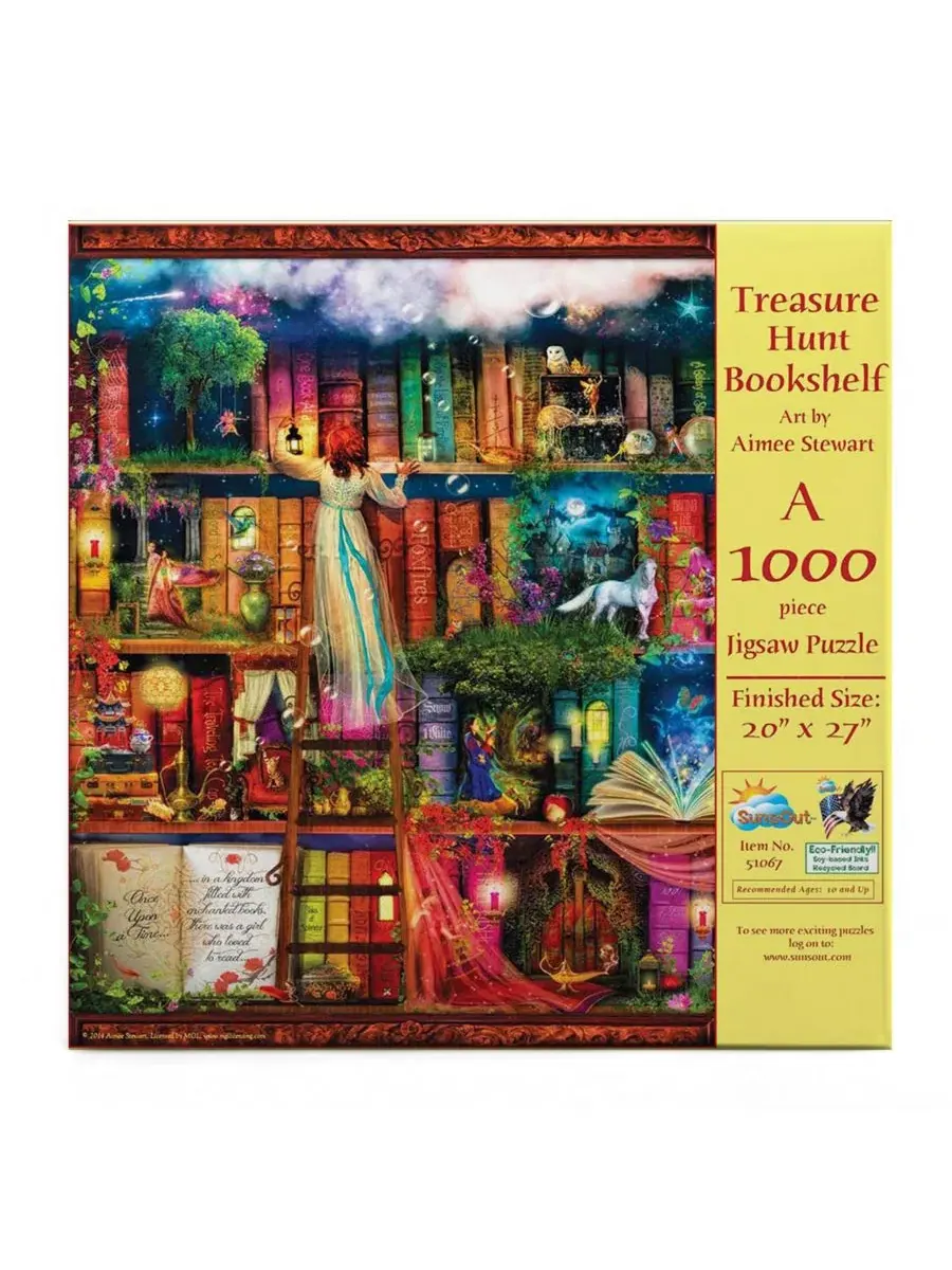 Пазл 1000 элементов «Treasure Hunt Bookshelf» SunsOut, 51x69 см — изображение 4 из 5, нет цвета