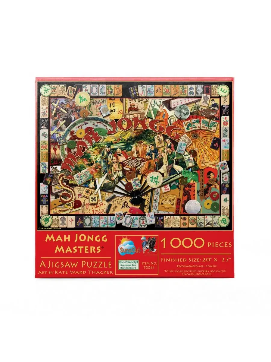 Пазл 1000 элементов Mah Jongg Masters SunsOut — изображение 3 из 5, нет цвета