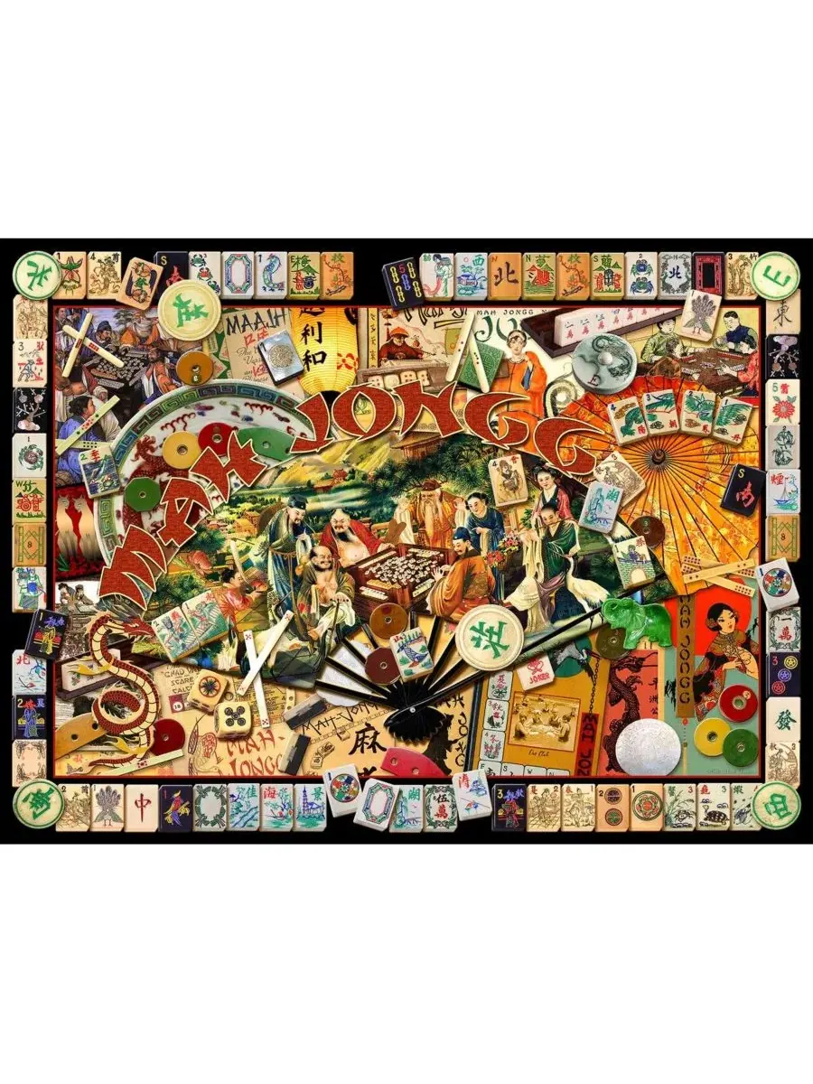 Пазл 1000 элементов Mah Jongg Masters SunsOut — изображение 4 из 5, нет цвета