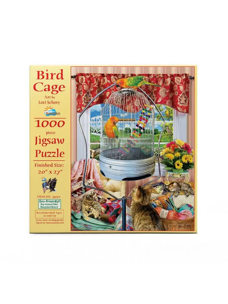 Пазл 1000 элементов с принтом Bird Cage pc SunsOut — изображение 2 из 5, нет цвета