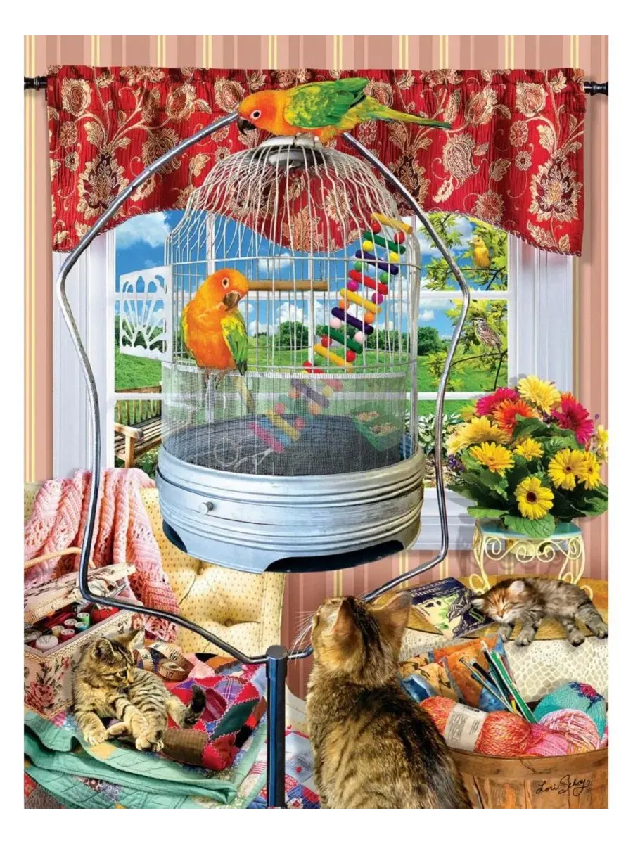 Пазл 1000 элементов с принтом Bird Cage pc SunsOut — изображение 3 из 5, нет цвета