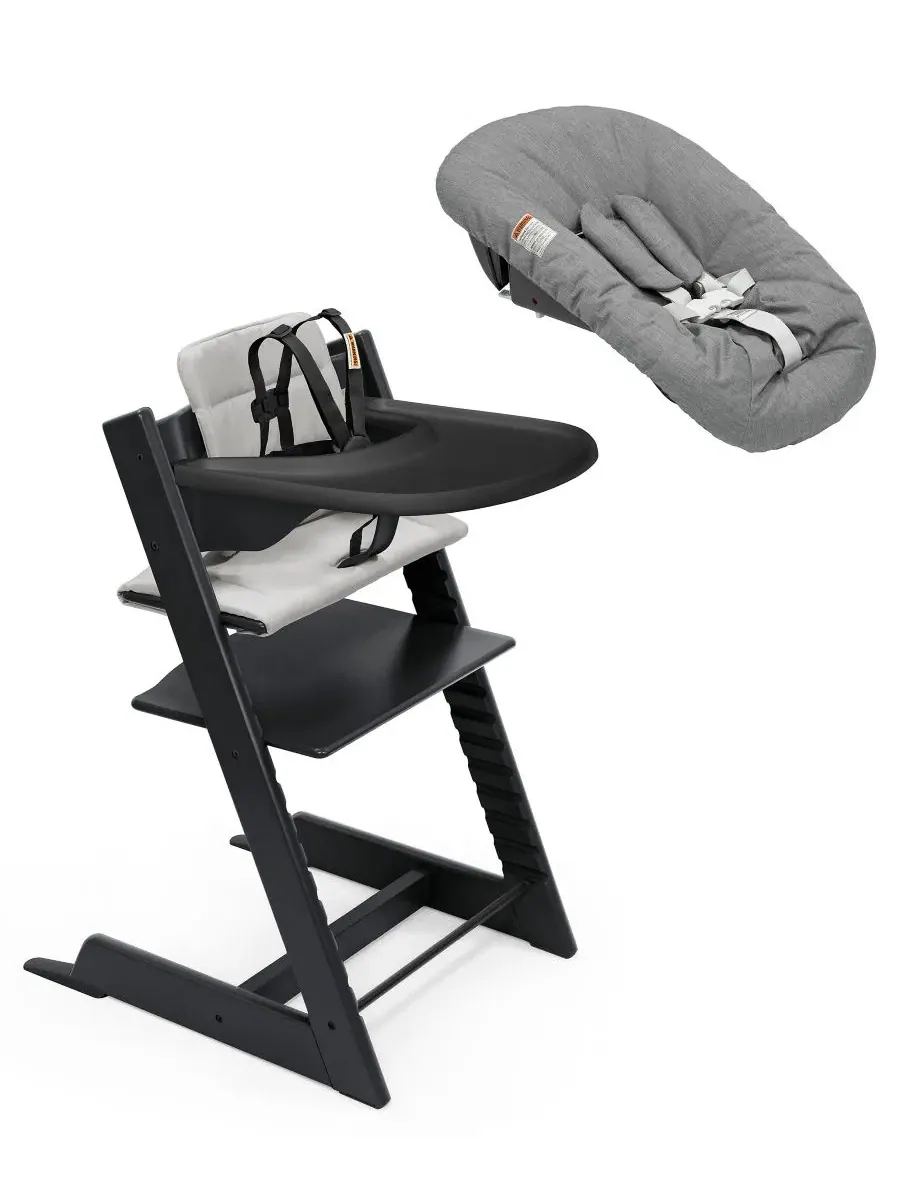 Детский стульчик для кормления Baby Tripp Trapp с подушкой, подносом и набором для новорожденных