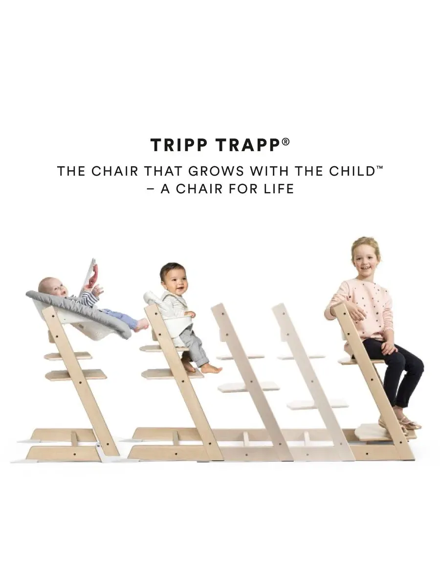 Детский стульчик для кормления Baby Tripp Trapp с подушкой, подносом и набором для новорожденных — изображение 4 из 9