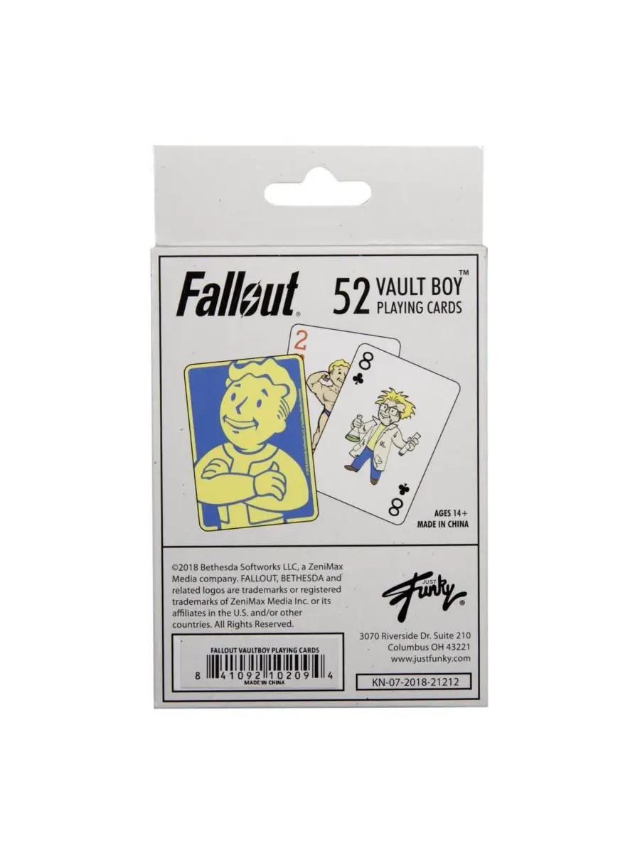 Игральные карты Fallout Vault Boy Just Funky — изображение 3 из 7, белый