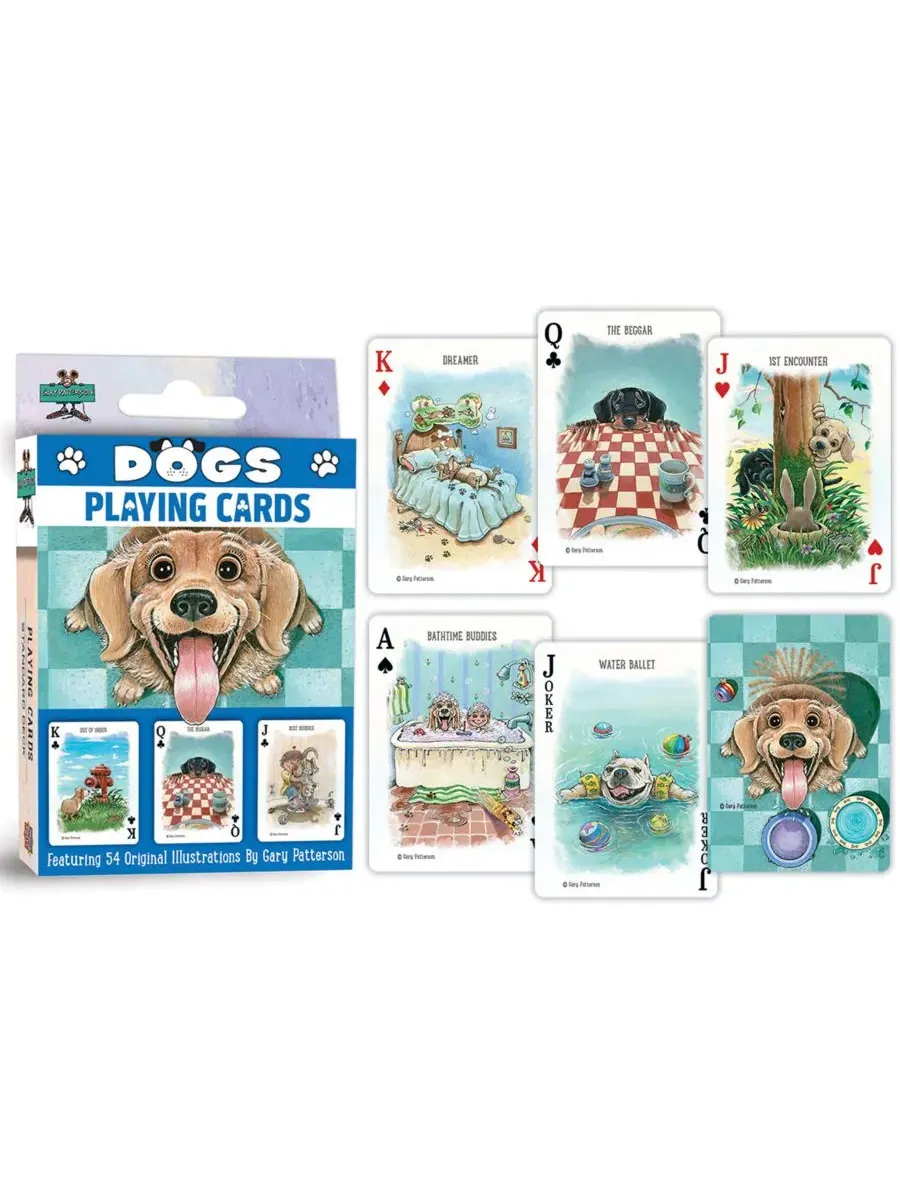 Игральные карты MasterPieces Dogs - колода из 54 карт для взрослых Masterpieces Puzzles — изображение 3 из 3, мульти