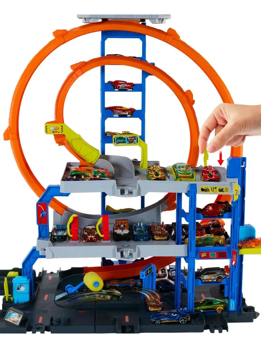 Игровой набор Mega Loop Garage Hot Wheels — изображение 3 из 8, нет цвета
