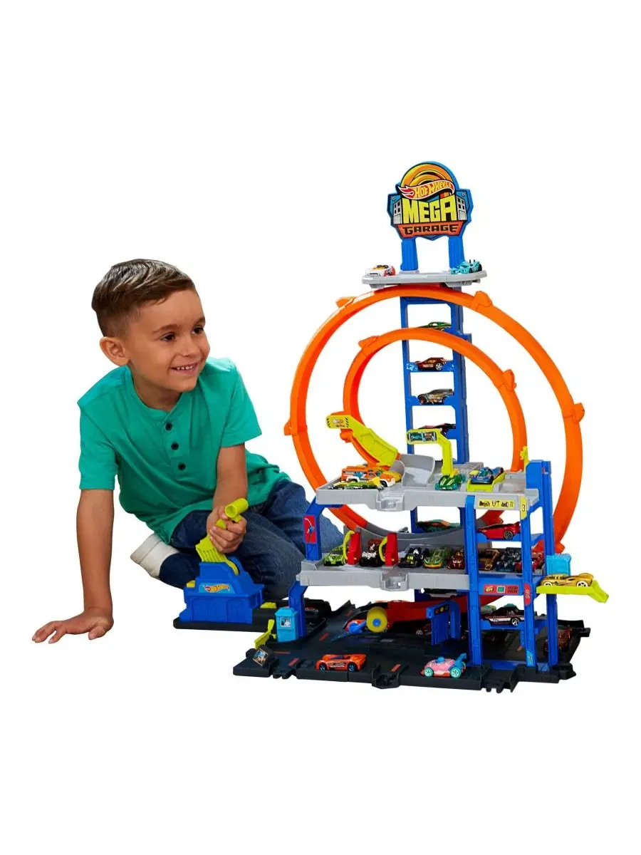 Игровой набор Mega Loop Garage Hot Wheels — изображение 4 из 8, нет цвета