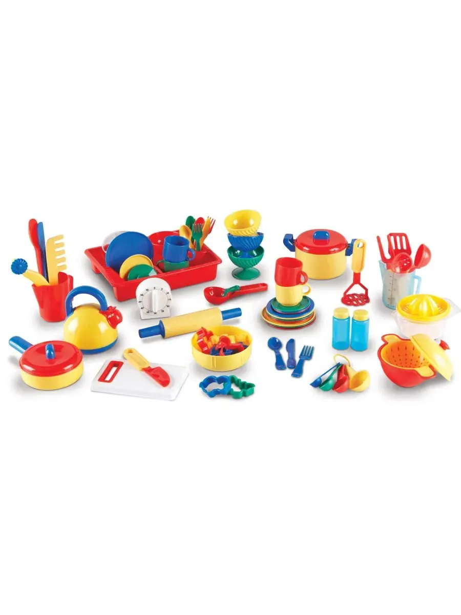 Игровой набор кухонной посуды из 73 предметов Pretend Play Kitchen Set Learning Resources — мульти