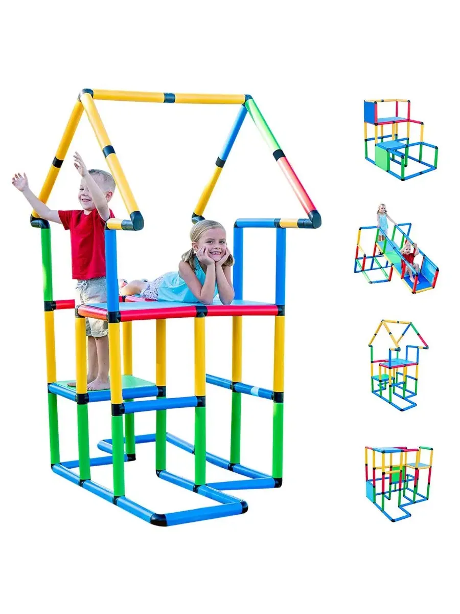 Конструктор Funphix Create and Play Life Size Structures Deluxe Set, 296 деталей — мульти