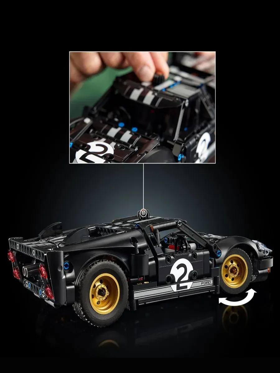 Конструктор Technic 1966 Ford GT40 MKII Race Car, 793 детали Lego — изображение 5 из 6, нет цвета