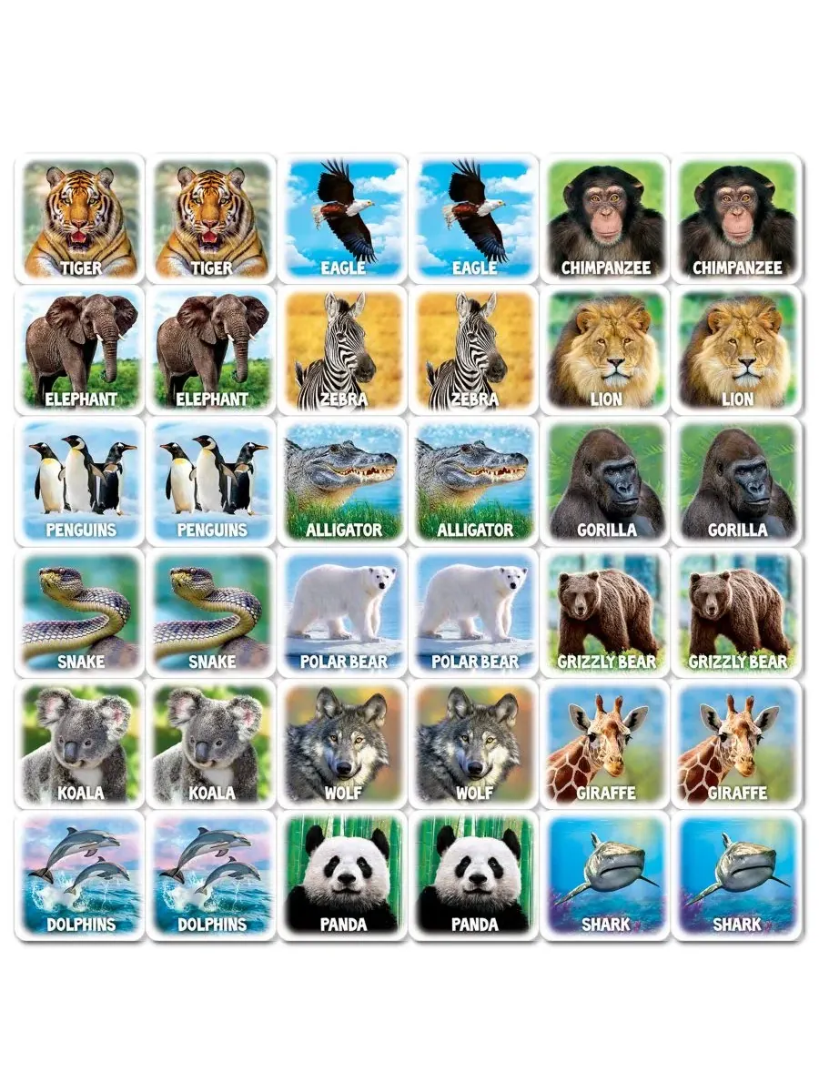 Игра на сопоставление «Мир животных» Masterpieces Puzzles — изображение 2 из 3, мульти