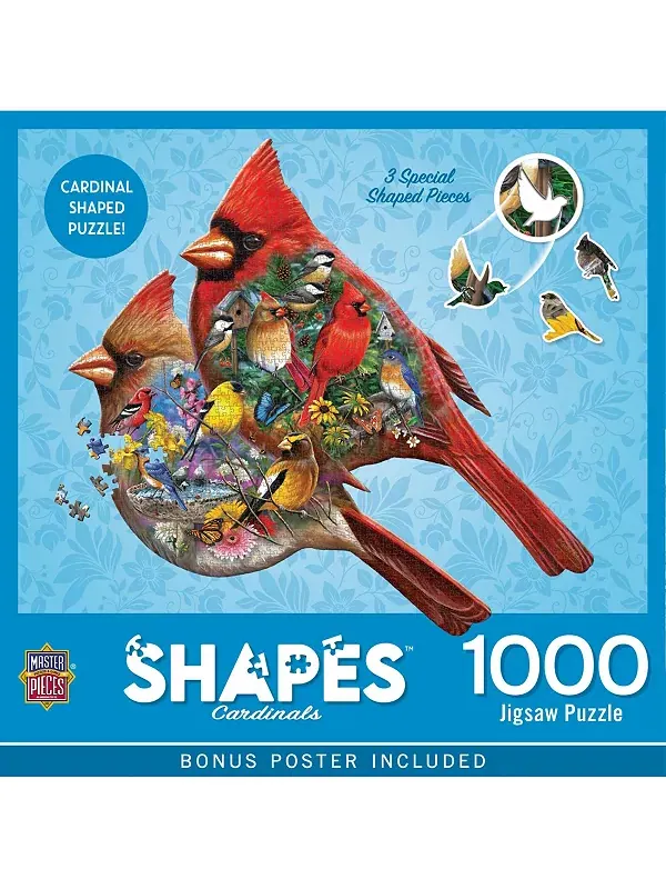 Контуры шедевров - пазл из 1000 деталей в форме кардиналов Masterpieces Puzzles