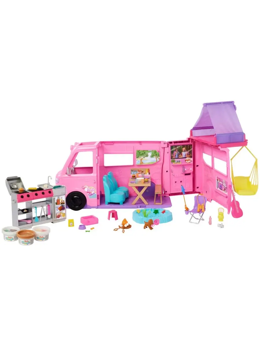 Игровой набор «Кемпер мечты» с палаткой на крыше и мангалом Barbie