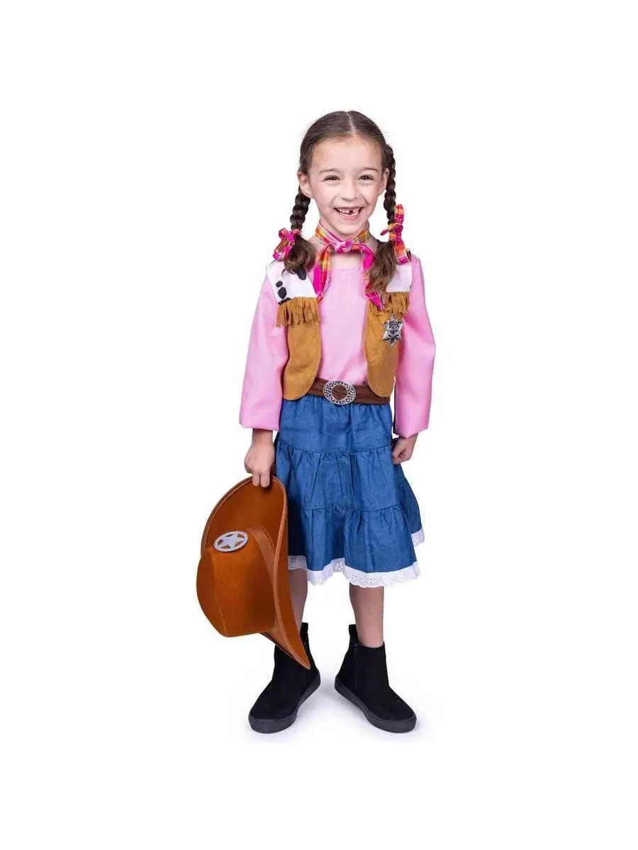 Костюм ковбойки в стиле вестерн для девочек (детский) Dress Up America