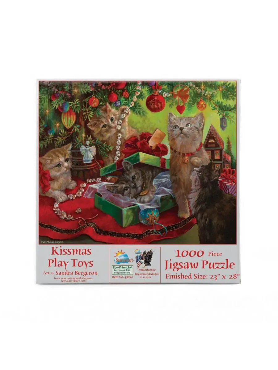 Рождественский пазл Kissmas Play Toys из 1000 деталей для взрослых Sunsout — изображение 2 из 5, нет цвета