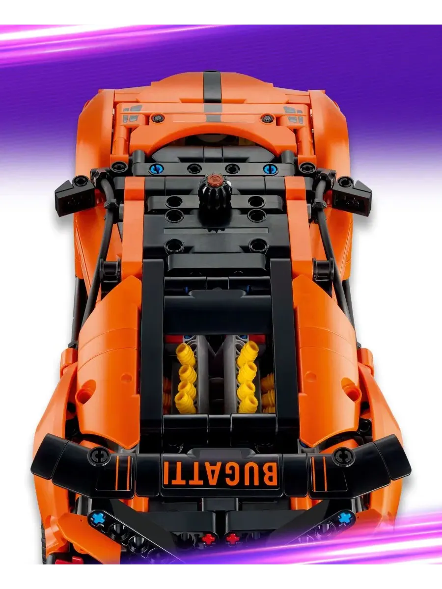Конструктор Technic Bugatti Chiron Pur Sport Hypercar, номер 42222, 771 деталь Lego — изображение 4 из 6, нет цвета