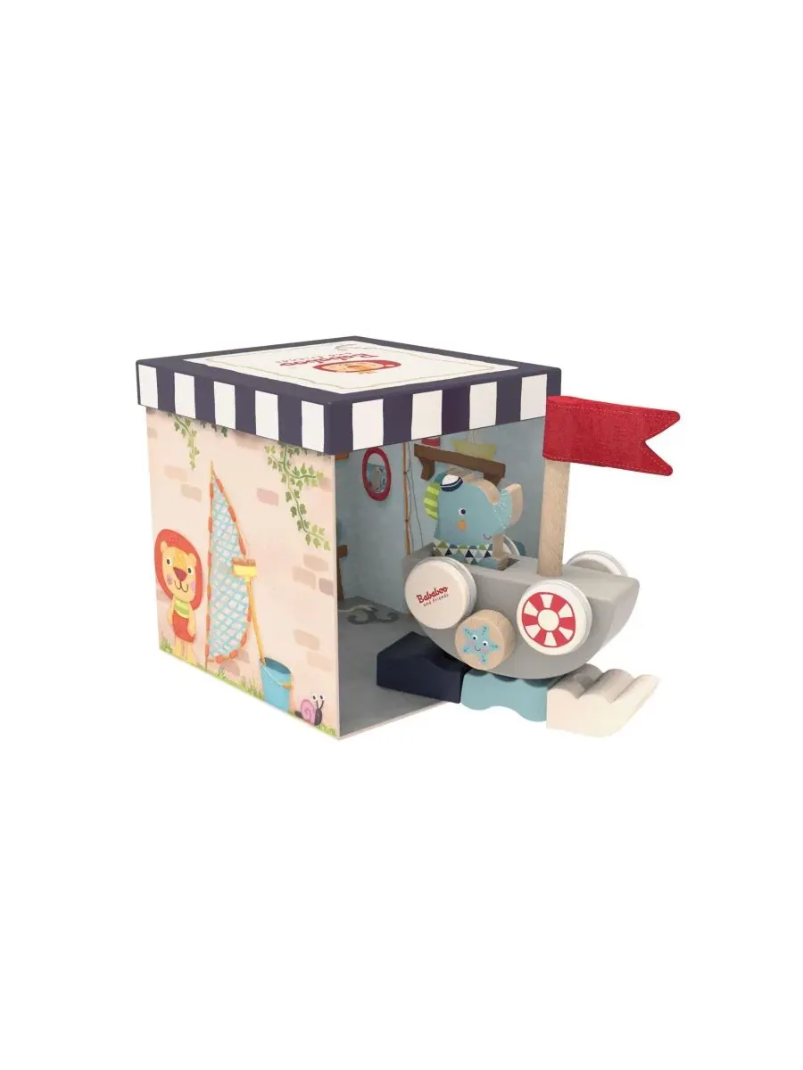 Деревянная игрушка Lolo Elephant Funny Autoboat 2-in-1 от Bababoo and friends — изображение 2 из 7, нет цвета