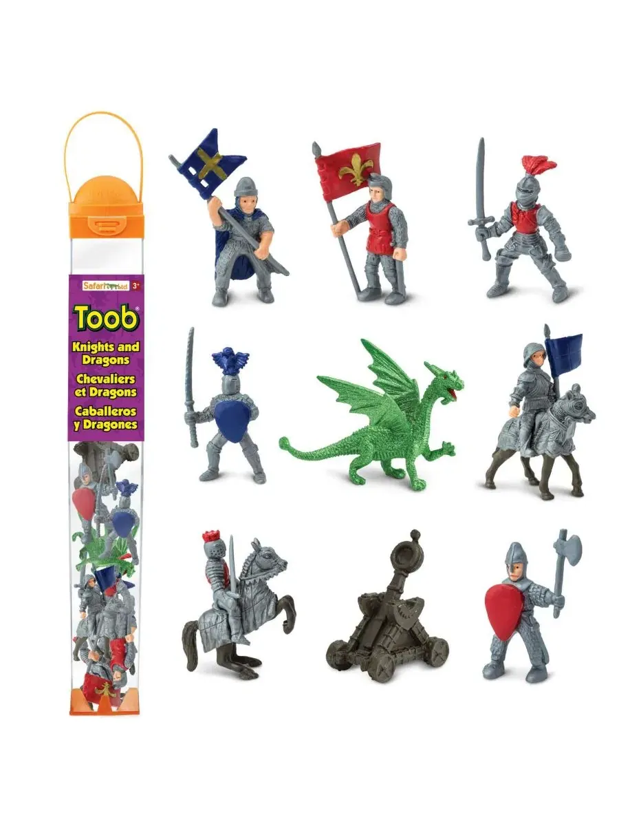 Набор фигурок Knights and Dragons Safari Ltd., 10 предметов