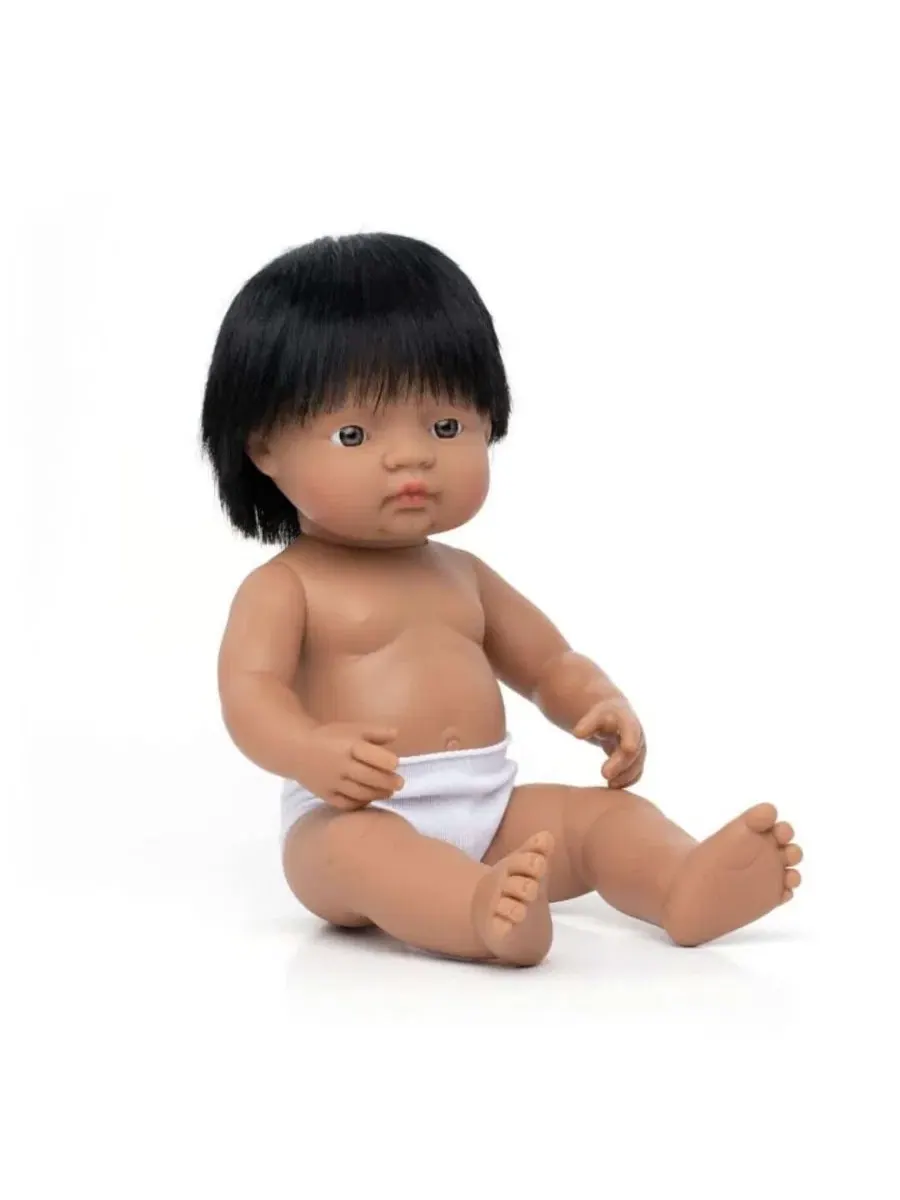 Кукла-мальчик 38 см Native American Boy MINILAND — изображение 3 из 6, коричневый