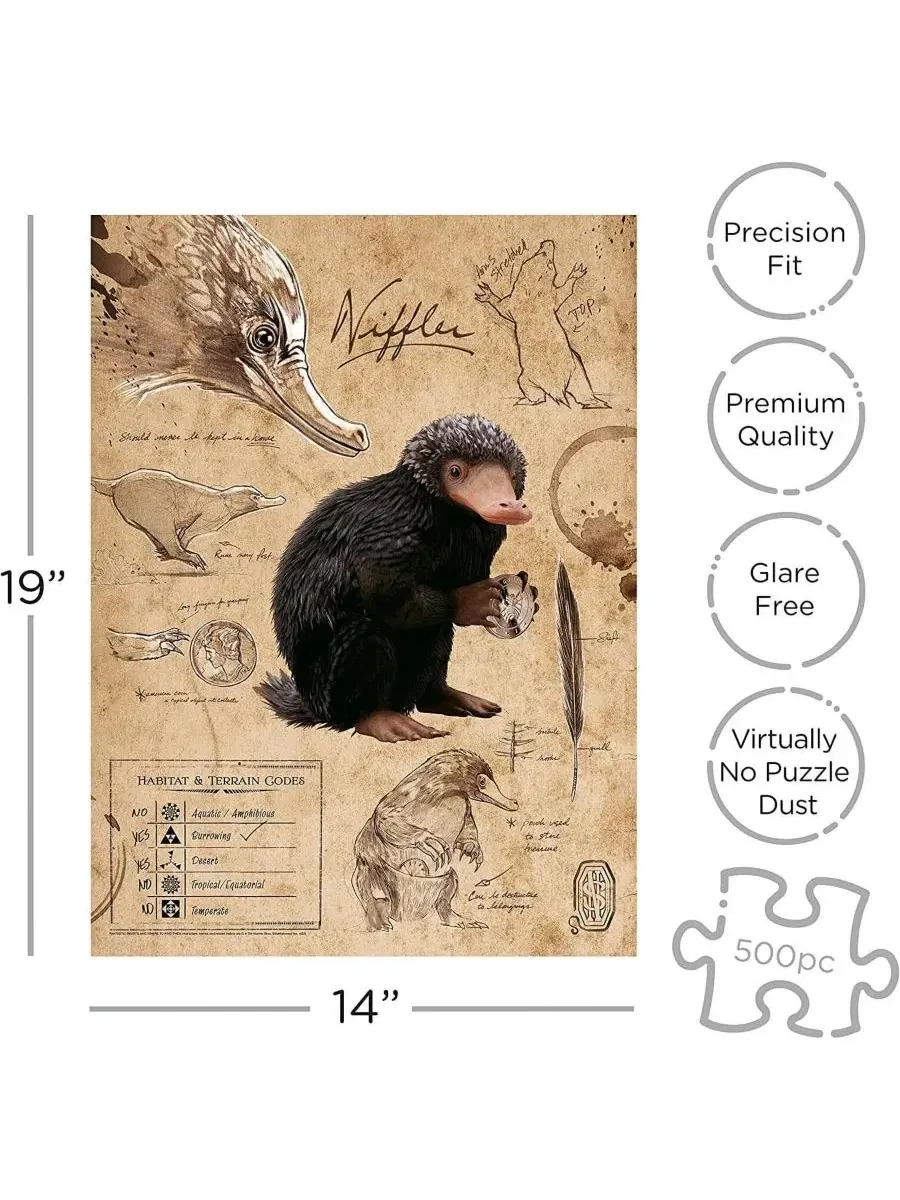 Пазл 500 элементов Niffler Fantastic Beasts NMR Distribution — изображение 2 из 3, нет цвета