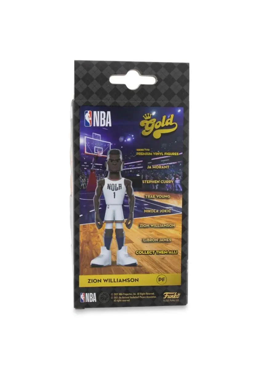 Виниловая фигурка Funko Funko "Нью-Орлеан Пеликанс" (NBA), золотая, 13 см, Зайон Уильямсон, редкая — изображение 3 из 7