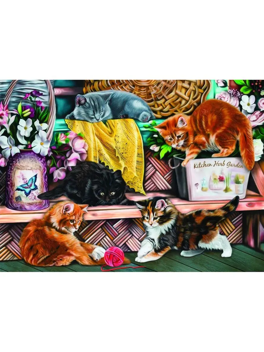 Пазл 1000 элементов Playful Kittens SunsOut — изображение 2 из 5, нет цвета