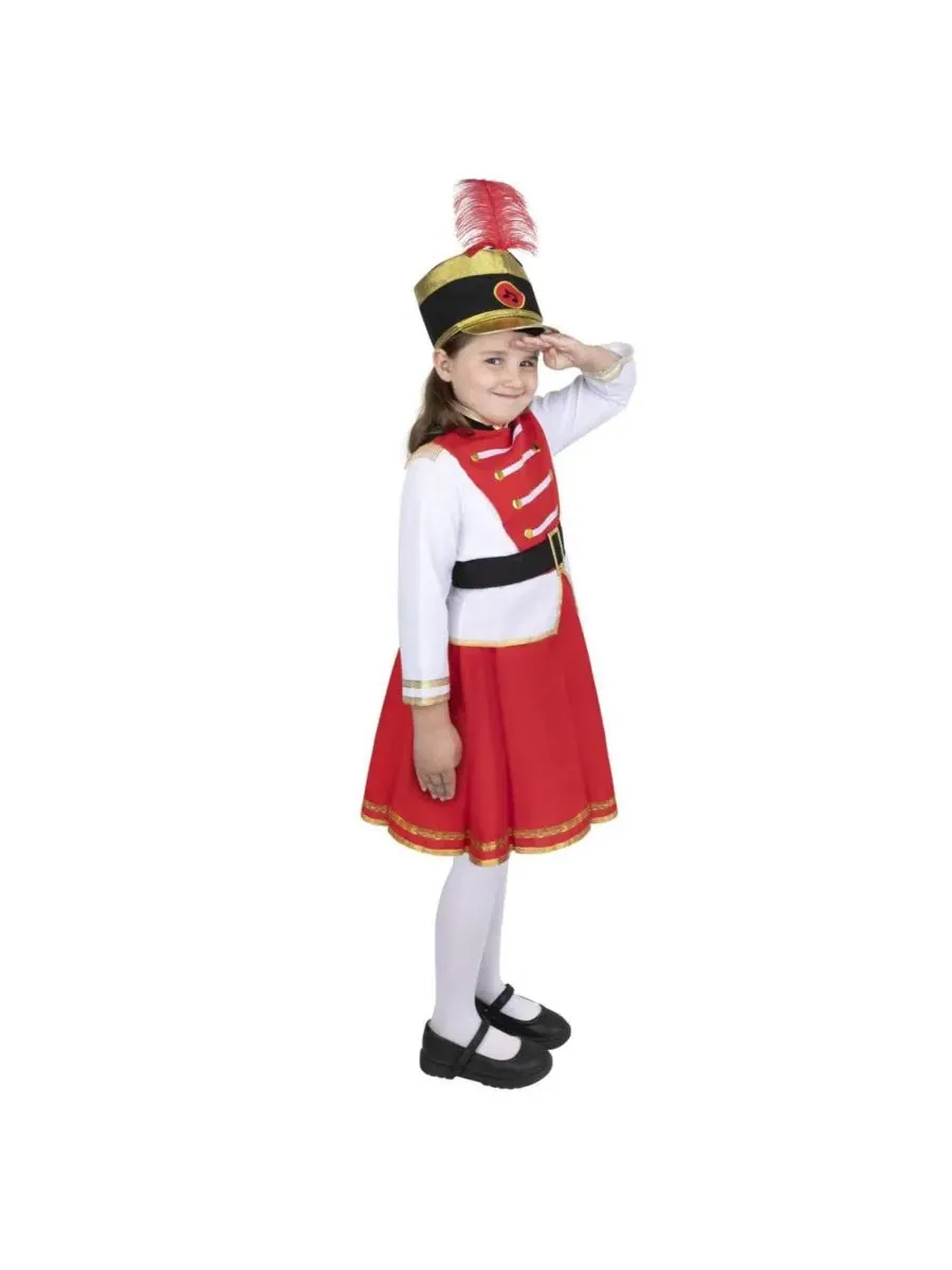 Детский костюм барабанщицы-мажоретки (платье и шляпка) Dress Up America — изображение 2 из 3, красный