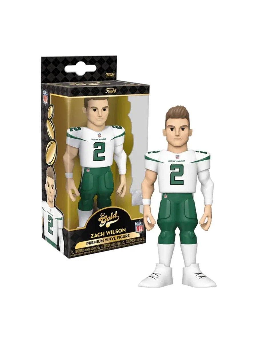 Виниловая фигурка NY Jets NFL золотого цвета, 13 см, Зак Уилсон Funko — изображение 2 из 5, нет цвета