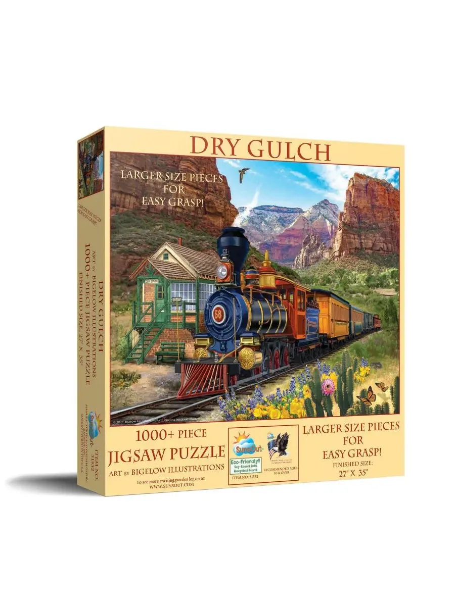 Пазл Dry Gulch из 1000 деталей для взрослых, крупные элементы Sunsout