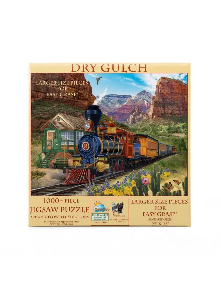 Пазл Dry Gulch из 1000 деталей для взрослых, крупные элементы Sunsout — изображение 5 из 5, нет цвета