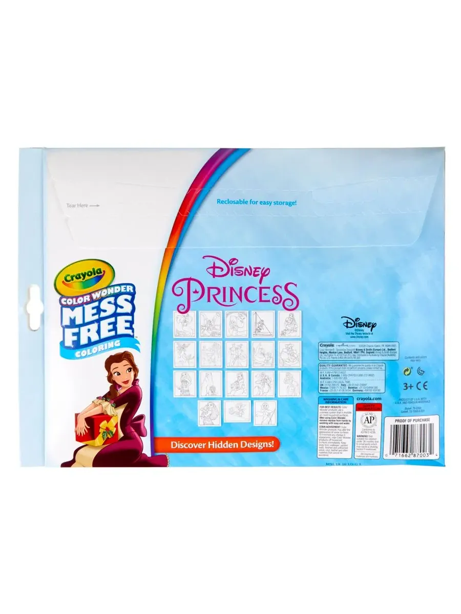 Набор из 2 комплектов Color Wonder Mess Free Princess Coloring Pad Markers Crayola — изображение 3 из 3, мульти