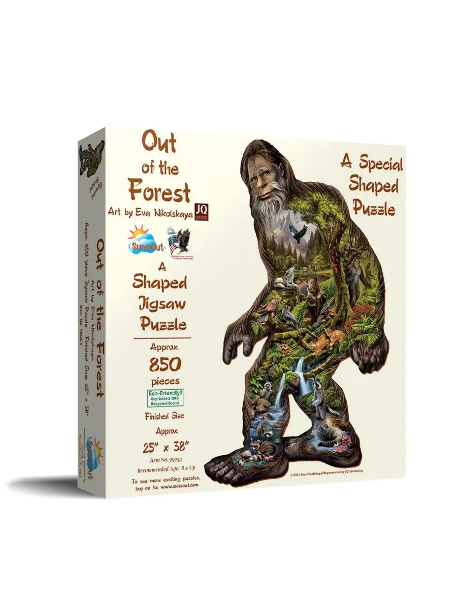 Пазл из 850 деталей особой формы Out of the Forest Bigfoot SunsOut