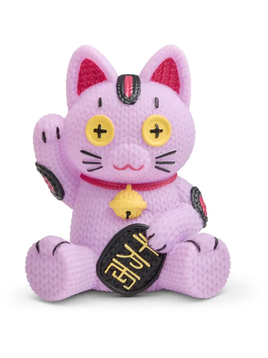 Коллекционная виниловая фигурка Beckoning Cat Love 497 Knit-Look Handmade By Robots