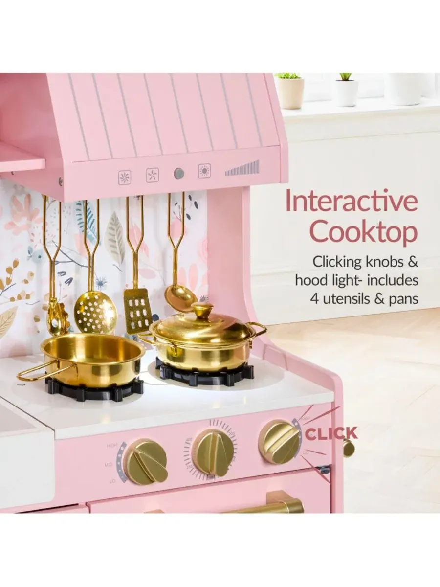 Игровая кухня с доской для рисования мелом в рамке Best Choice Products — изображение 3 из 8, розовый