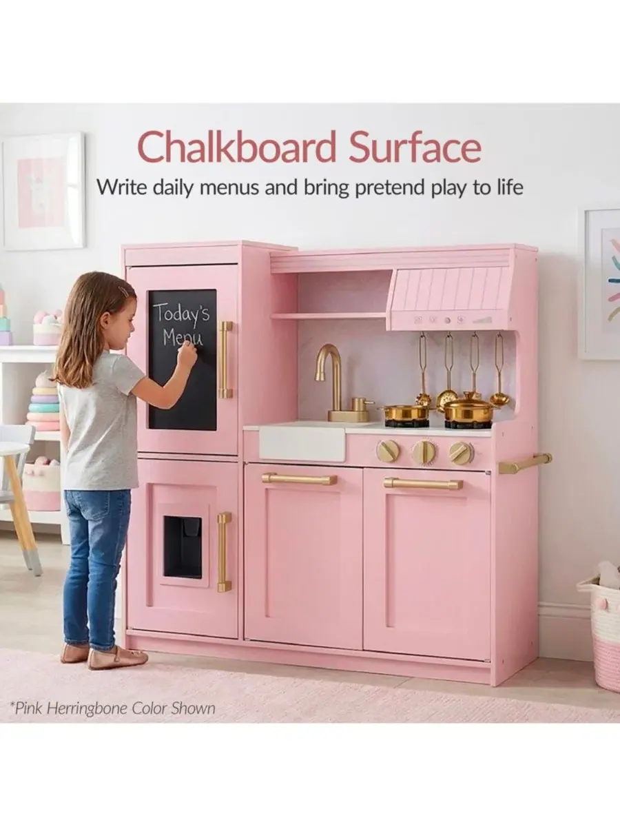 Игровая кухня с доской для рисования мелом в рамке Best Choice Products — изображение 3 из 8, белый