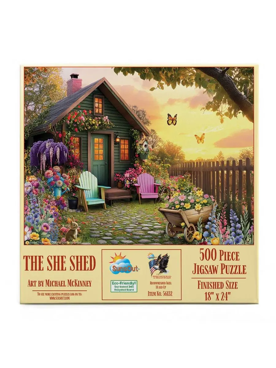 Пазл 500 деталей The She Shed SunsOut — изображение 3 из 5, нет цвета