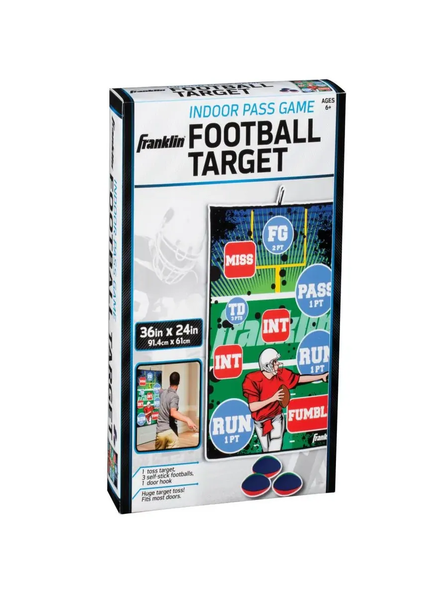 Игра в мяч для метания в цель Franklin Sports Football Target Indoor Pass Game — изображение 2 из 6, мульти