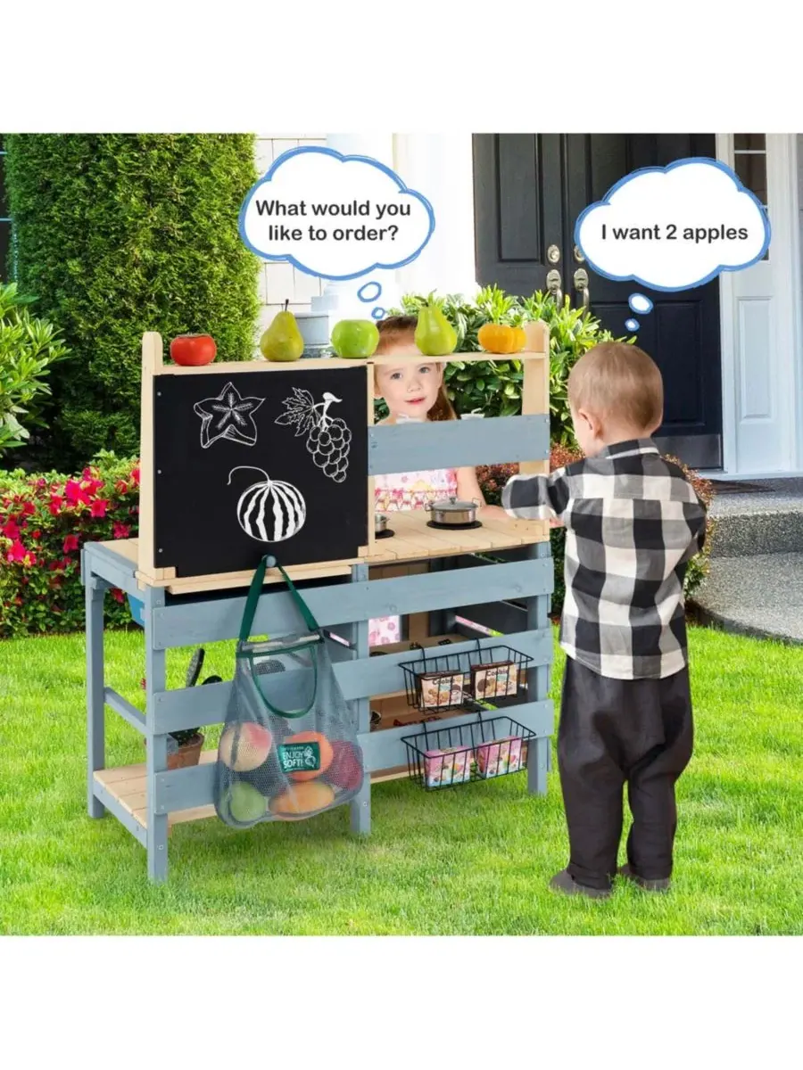 Универсальная уличная кухня 2-в-1 с краном и съемной раковиной, металлическими корзинами и сумкой — изображение 2 из 10