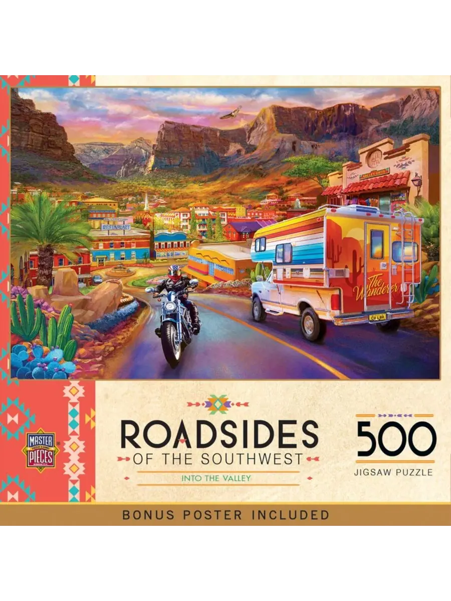Пазл 500 элементов Roadsides of the Southwest - Into the Valley MasterPieces Puzzles