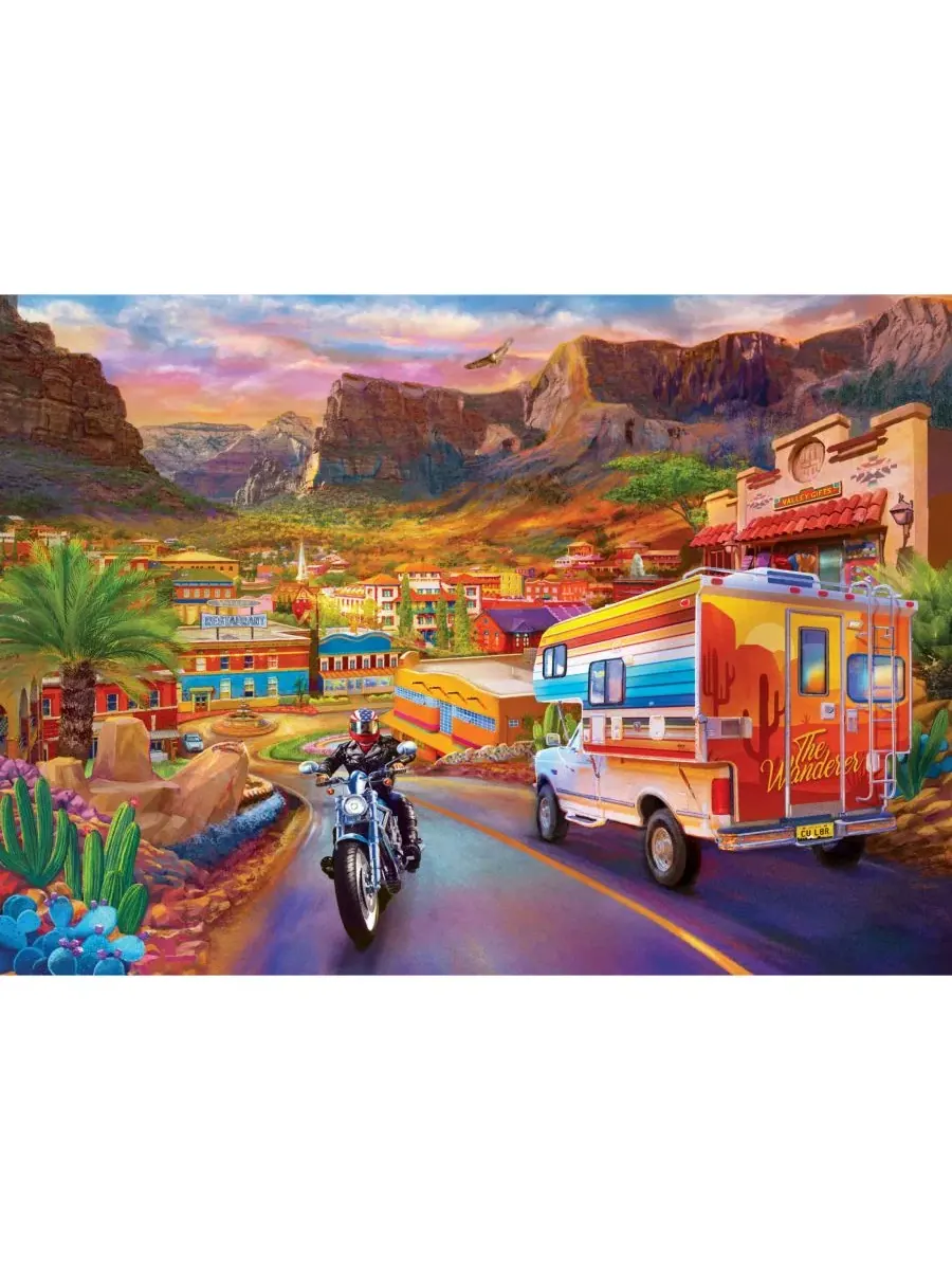 Пазл 500 элементов Roadsides of the Southwest - Into the Valley MasterPieces Puzzles — изображение 2 из 3, мульти