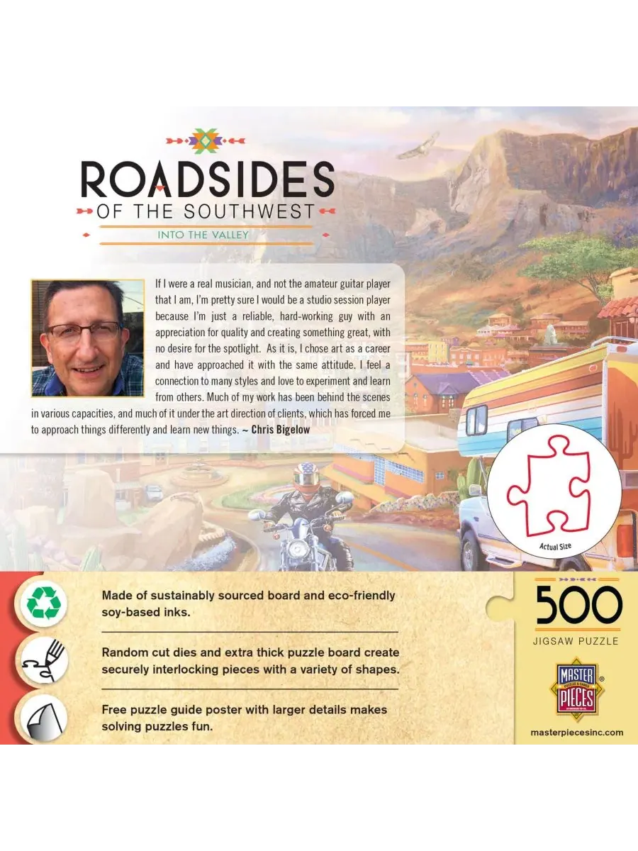 Пазл 500 элементов Roadsides of the Southwest - Into the Valley MasterPieces Puzzles — изображение 3 из 3, мульти