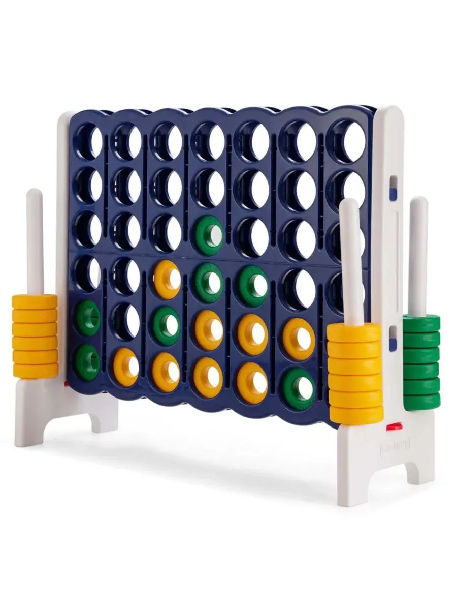 Настольная игра 4 в ряд Jumbo 4-to-Score Gymax, 42 кольца
