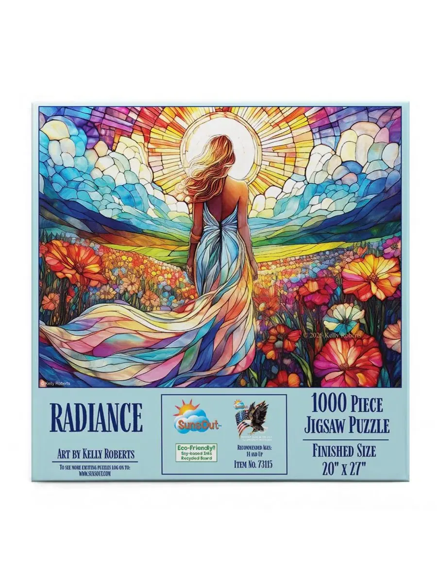 Пазл «Витражи Radiance» из 1000 деталей для взрослых Sunsout — изображение 4 из 5, нет цвета