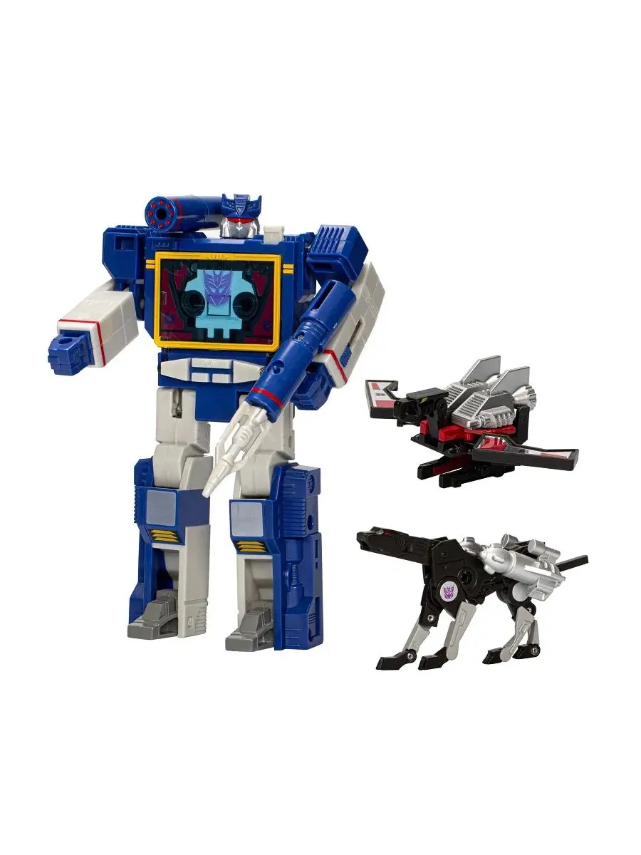 Коллекционная фигурка Soundwave, Laserbeak и Ravage Transformers, 40th Anniversary
