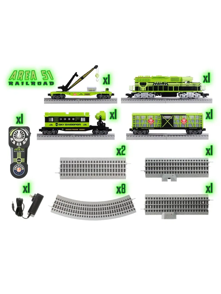 Набор грузового поезда LionChief Electric O Gauge для поиска НЛО в Зоне 51 с Bluetooth Lionel — изображение 6 из 19, мульти
