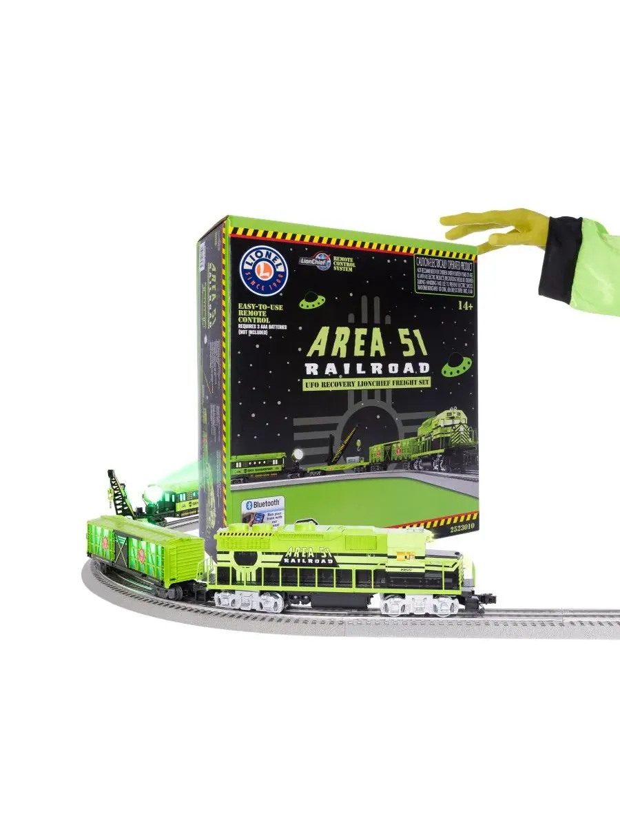 Набор грузового поезда LionChief Electric O Gauge для поиска НЛО в Зоне 51 с Bluetooth Lionel — изображение 8 из 19, мульти