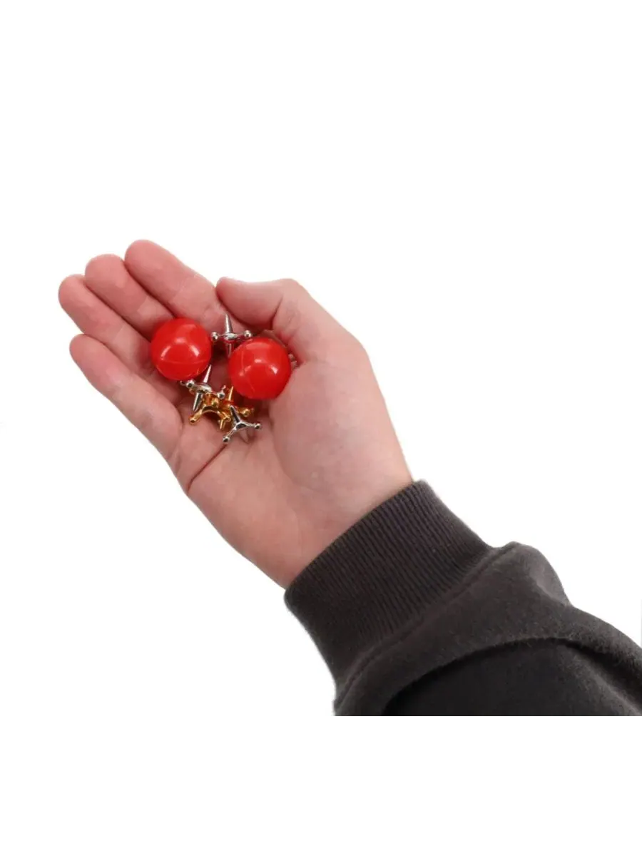Классический набор для игры в камешки Old-Fashioned Metal Jacks in a Wooden Box WE Games — изображение 7 из 8, коричневый