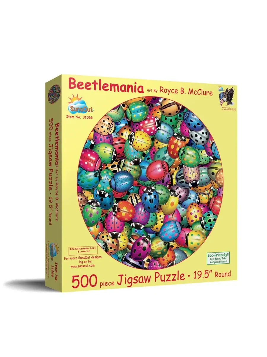 Пазл Beetles Round Mania 500 деталей SunsOut, 49 см