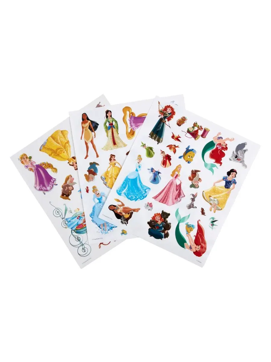 Набор для творчества с наклейками Disney Princess, 3 комплекта Crayola — изображение 8 из 9, мульти
